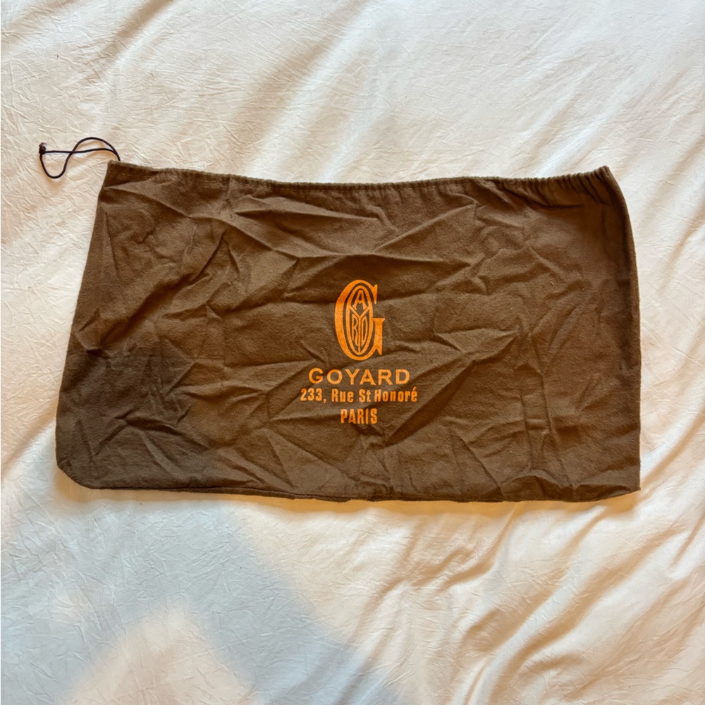 Goyard Brown Bag with Orange Emblem